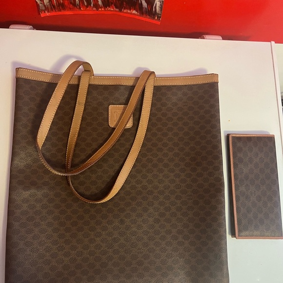 Celine tote with matching wallet. - Picture 1 of 12